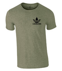 Cannabis T-Shirt Gras Marihuana Weed Haschisch THC adidas parody