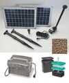 20W Solar Teich Pumpe 750L/h Akku Batterie Gartenteich Springbrunnen Filter NEU