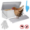 10kg Hühnerfutterautomat Futterspender Futterautomat Hühner Feedomatic Aluminium