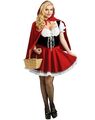 Damen Rotkäppchen Kostüm Märchen Kleid Halloween Karneval S M L 34 36 38 40