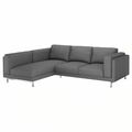 Ikea Nockeby Bezug für 3-Sitzer Sofa mit Stuhl LINKS, Lejde dunkelgrau 403.994.94