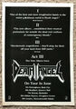 DEATH ANGEL - ACT III 1990 Ganzseitige UK Magazin Anzeige