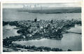 AK STRALSUND, Inselstadt am Meer, Luftbild mit Rügen, Bahnanlagen 1928