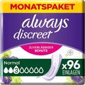 Always Discreet Inkontinenzeinlagen Normal, 96 Binden Monatspaket