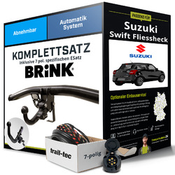 Für SUZUKI Swift Fliessheck V AZ Anhängerkupplung abnehmbar +eSatz 7pol 17- NEUExklusiv für unsere Kunden: Montage ab 399,- Euro