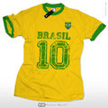 Brasilien 2018 Trikot Shirt 10 Brasil Retro Fussball WM Kult Fan T-Shirt S-XXL
