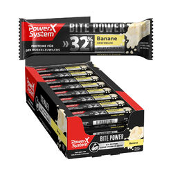 Power System Bite Power Eiweiß-Riegel 32% Protein 24x35g Banane Vitamin B6