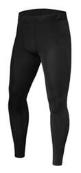 PowerLayer Jungen Leggings, Kompressionshose, Sporthose, Lang - Schwarz, 10-12