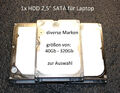 Marken Festplatten diverse SATA 2,5 Zoll HDD Laptop ab  160Gb  250 320 500Gb ...
