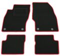 Fußmatten Set für Opel Corsa D 2006-2014 Matten Autoteppiche Rand Rot