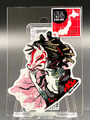 B-Side Label Sticker Kimono Girl Fox's Mask Kyoto Limited Wasser- und UV-Schutz