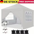 Faltpavillon 3x3m Wasserdicht Partyzelt Gartenzelt UV Pavillon Popup Festzelt DE