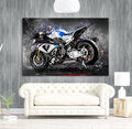 BMW HP4 Race S1000RR Leinwand Bild Motorrad Deko Wandbild Poster XXL Abstrakt