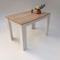 Esstisch Tisch Esszimmertisch Küchentisch Sonoma Eiche hell-Weiß 110x70cm NEU