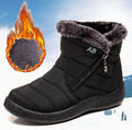Damen Winter Wasserdicht Schneeschuhe Warm Stiefel Flache Boots Stiefeletten
