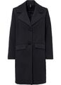 Neu Mantel in Woll-Optik mit Revers-Kragen Gr. 36 Schwarz Damen Oversized Jacke