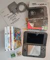 NEW Nintendo 3DS XL Spielkonsole - Metallic Schwarz |Ovp |5 Spiele Pokemon,Mario