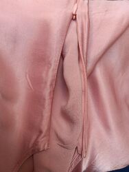 Top Bluse Gr 36 Damen Mädchen Rosa  Glänzend Gebraucht ärmellos