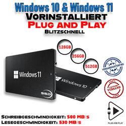 Windows 10/11 Pro Vorinstalliert - Plug and Play (Opt. Aktiviert)✅ Blitzversand ✅ PLUG & PLAY ✅ DE HÄNDLER