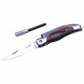 LAGUIOLE Taschen Messer survival outdoor Feuerstein Holzgriff Klapp Camping Jagd