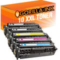 10 Toner XL für HP CE410X CE411A CE412A CE413A 400 color M 451DN M 451DW M 451NW
