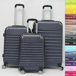 Koffer B-102 Hartschalenkoffer Trolley Kofferset Reisekoffer M bis XL o. Set⭐⭐⭐⭐⭐Schloss 360°-Rollen Größe & Farbe wählbar