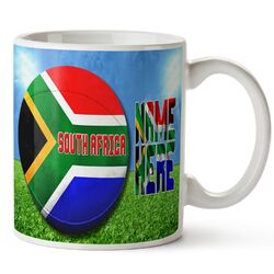 Personalisierte Südafrika Rugby Becher Sport Tasse Vater Geburtstag Arbeit Geschenk SH241