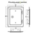 UPMANN Edelstahl Kamintür 14x20 cm Reinigungstür Reinigungsklappe Schonrstein