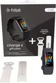 Fitbit Charge 5 Gesundheits- und Fitness-Tracker, schwarz mit zusätzlichem weißem Riemen
