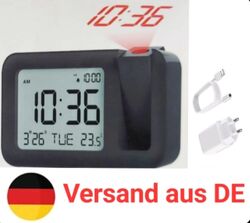 Projektionswecker, Tischuhr Digitaler Wecker Funk-Thermometer alarm