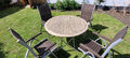 Gartenmöbel Set Holz-Metall, Tisch und 4 Stühle -RESERVIERT-