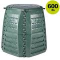 Thermo Komposter 600 L THERMO STAR  grün 110x110x120 cm aus recyceltem PP 5 Jahr