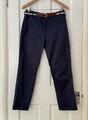 Marineblau Jaspis Conran Chino Hose mit Gürtel UK Größe 10