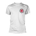 RED HOT CHILI PEPPERS - WORN ASTERISK WHITE T-Shirt, Front & Back Print Medium