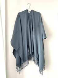 poncho cape überwurf Blau