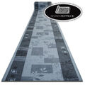 Modernen Preiswert Antirutsch Läufer AW AGADIR grau Breite 67,80,100cm teppiche