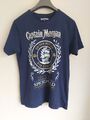 T-Shirt offizielles Captain Morgan Gewürzgold Rum T-Shirt klein blau