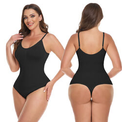 Damen Shapewear Bodysuit Bauchweg Body Tanga Formend Shaper PO Push Up Mieder DE