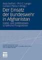 Der Einsatz der Bundeswehr in Afghanistan Buch