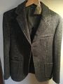 S.E.H SEH Kelly 3B Tweed Jacket, grey/blue, Made in England