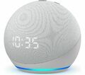 AMAZON ECHO DOT SMART LAUTSPRECHER MIT UHR / 4. GENERATION 2020 / GLACIER WEISS