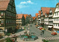 AK Leonberg, Marktplatz, Brunnen, Oldtimer, gel. 1980 (Nr. 1834)