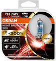 H4 OSRAM NIGHT BREAKER 200 bis zu 200% mehr 2 Stück DuoBox Edition 2024 LAMPE