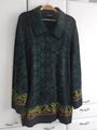 Damen Jaquard Strickjacke Longcardigan mit Seide/Kaschmir von Samoon Gr. 50 XL