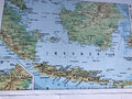 Karte von Indonesien zentraler physischer Druck 1996 TA Bartholomew Times #78