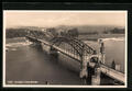Tilsit, Blick auf die Königin-Luisen-Brücke, Fliegeraufnahme, Ansichtskarte 