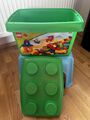 Coole Aufbewahrungs Box Lego Duplo Steine grün m. Deckel OHNE Steine 5352