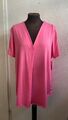 Italy Oversize Damen Basic  T-shirt Bluse uni rosa pink. 34,36,38,40,kl.42 S4