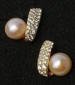 SWZ Perlen Ohrringe, 925 Sterlingsilber, 14k gelbvergoldet, natürlich, Stecker