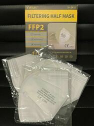 FFP2 CE2163 Mundschutz Maske Schutzmaske Atem ohne Ventil 1 10 20 30 40 Stück